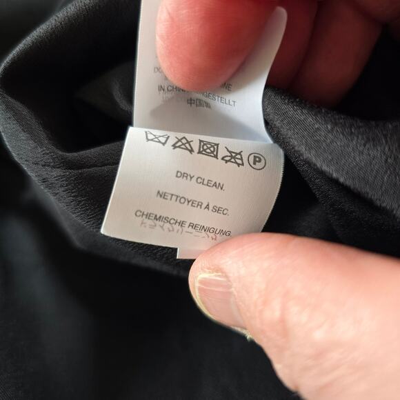 J Crew Dress Women's 8 Black Silk Blend One Shoulder Dark Romantic Feminine NEW - Picture 8 of 11